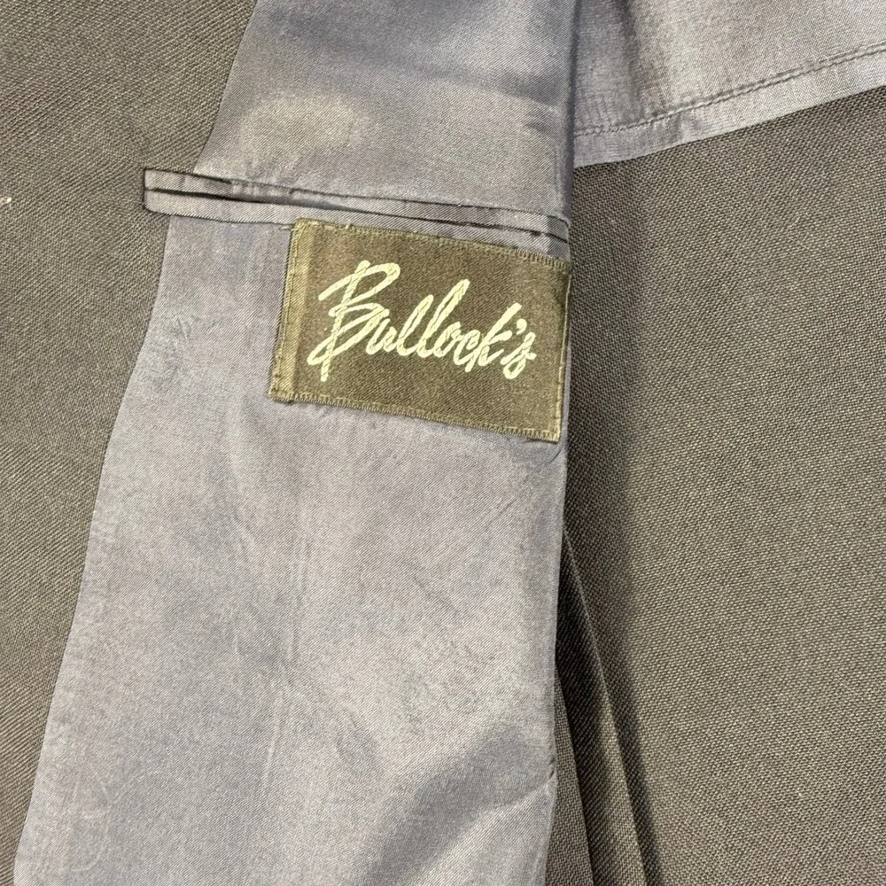 Vintage Bullock's Mens Navy Blue Blazer Jacket Union Made Size 44‎ Career Office